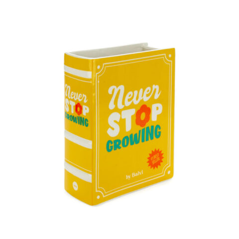 Never Stop Growing Book Βάζο Κίτρινο