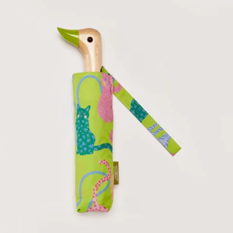 Lime Arty Cats Umbrella