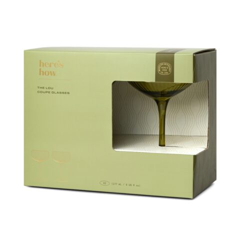 The Lou Coupe Glass Σετ των 2 Olive
